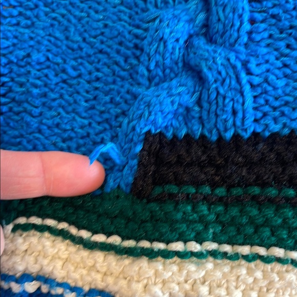 MOTHER Itsy Bitsy Intarsia Raglan Colorful Patchwork Crew Neck Sweater - Picture 8 of 11